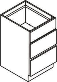 Snow White 21 inch Wide 3 Drawer Base Cabinet V299961