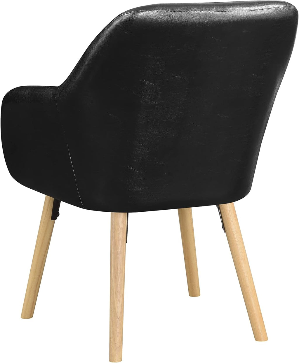 Black Faux Leather Accent Chair N31325