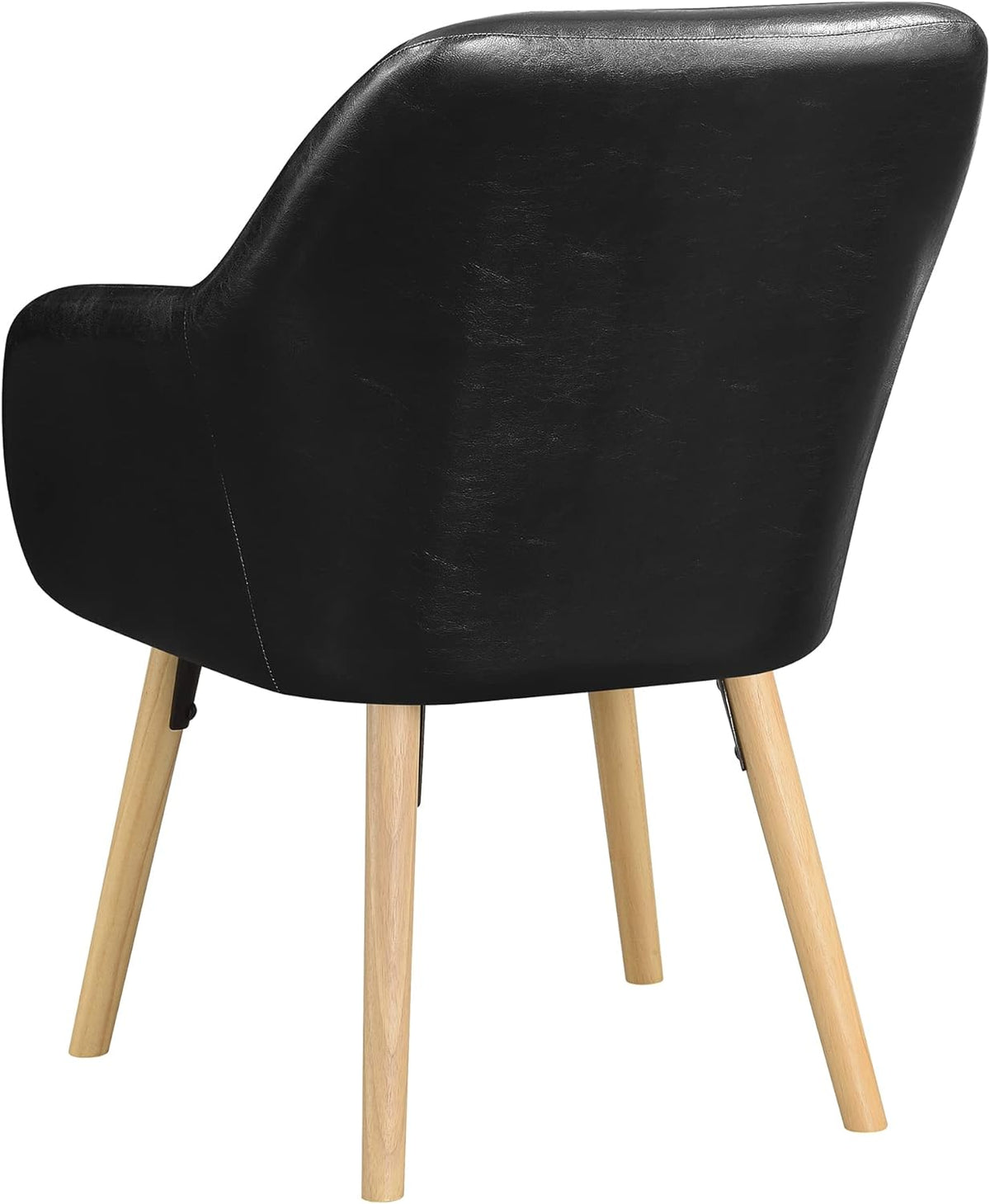 Black Faux Leather Accent Chair N31325