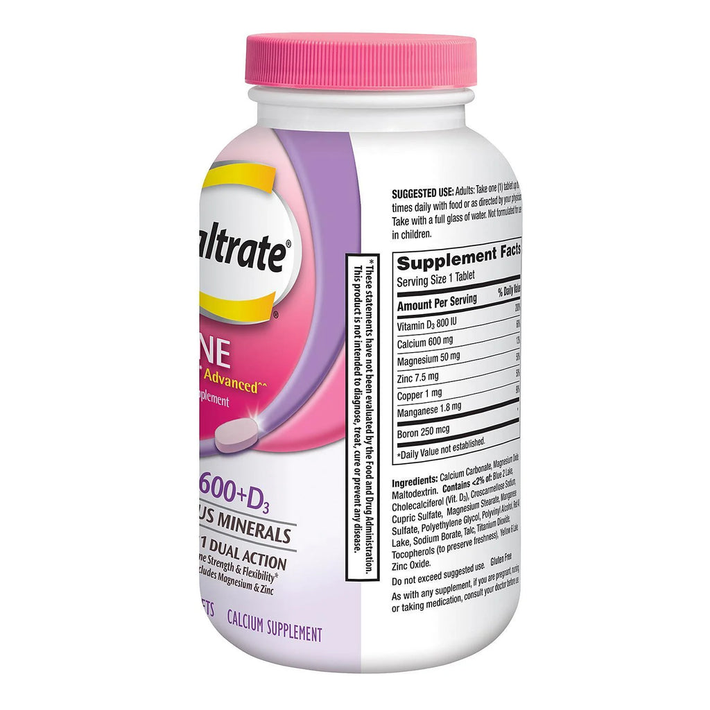 Calcium & Vitamin D3 Supplement Tablet 600 mg 320 ct M506