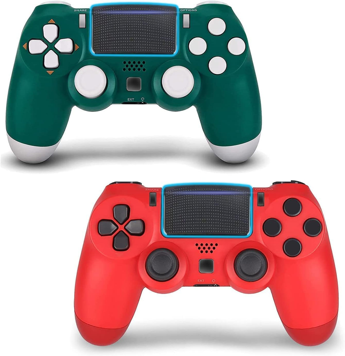 2 Pack Wireless Game Controller for PS4 (Green Yellow) D372