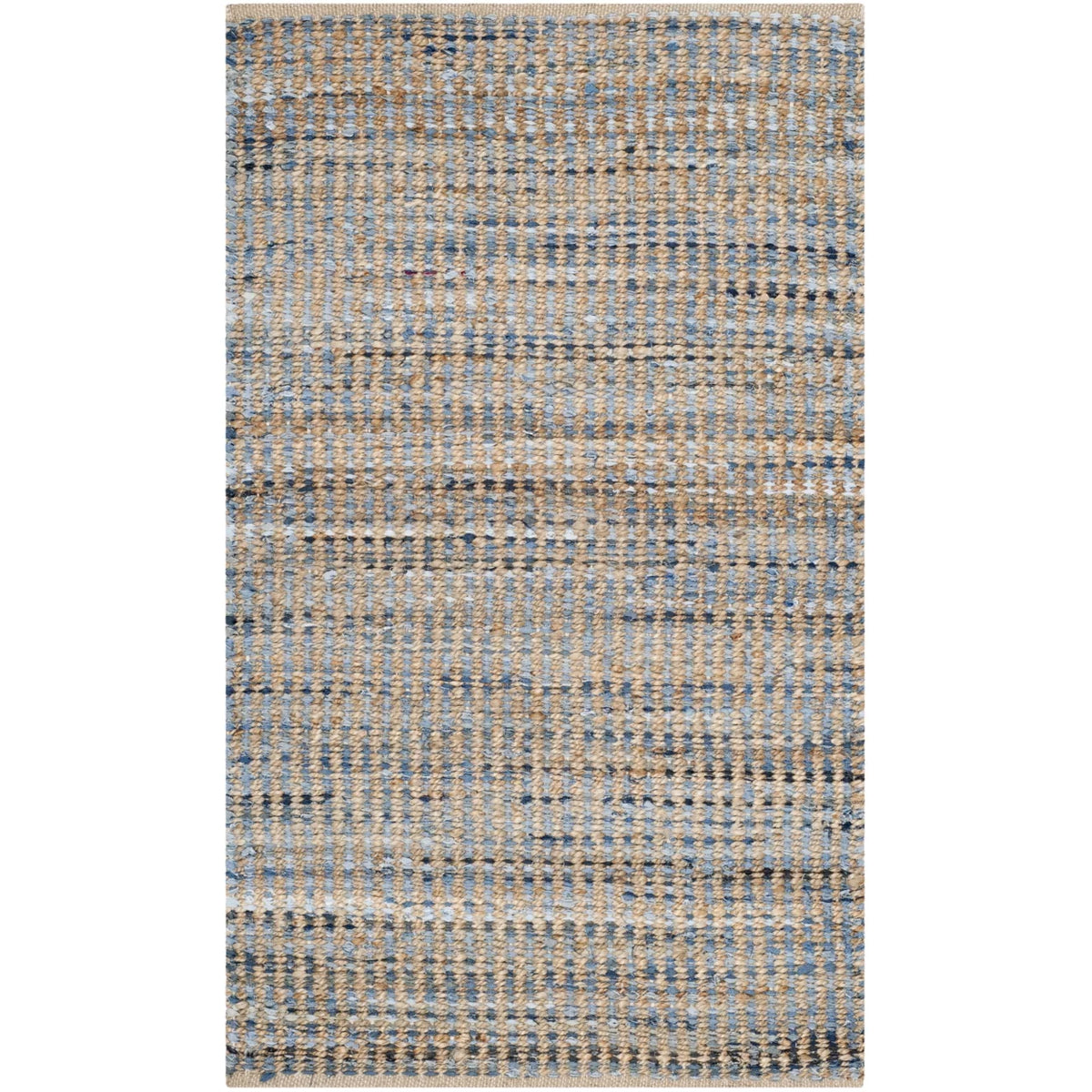 Handwoven Natural Blue Rug Z740607