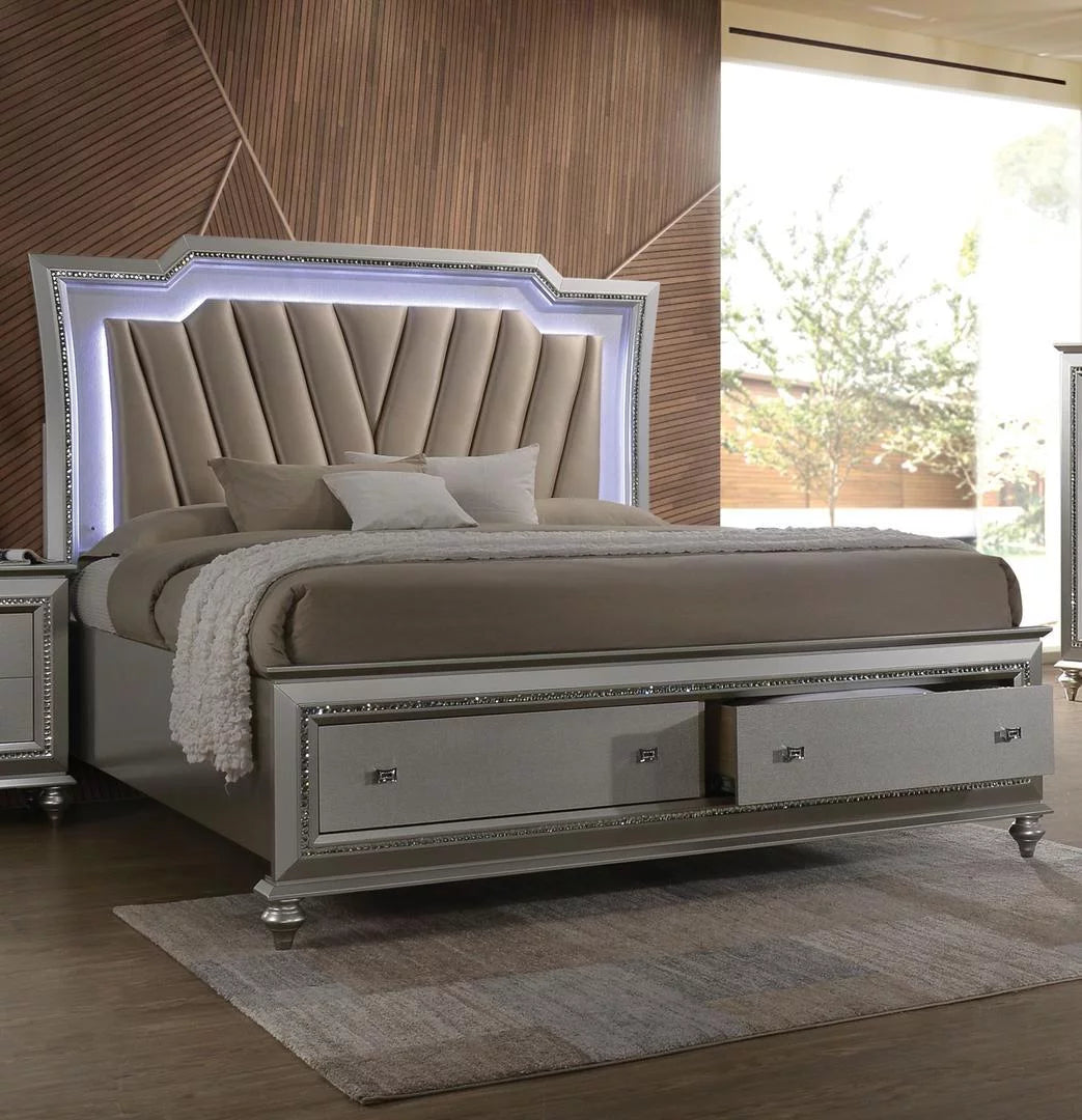 Upholstered Storage Platform Bed Queen P853674