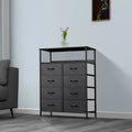 8 Drawer Fabric Dresser with Shelves F8902