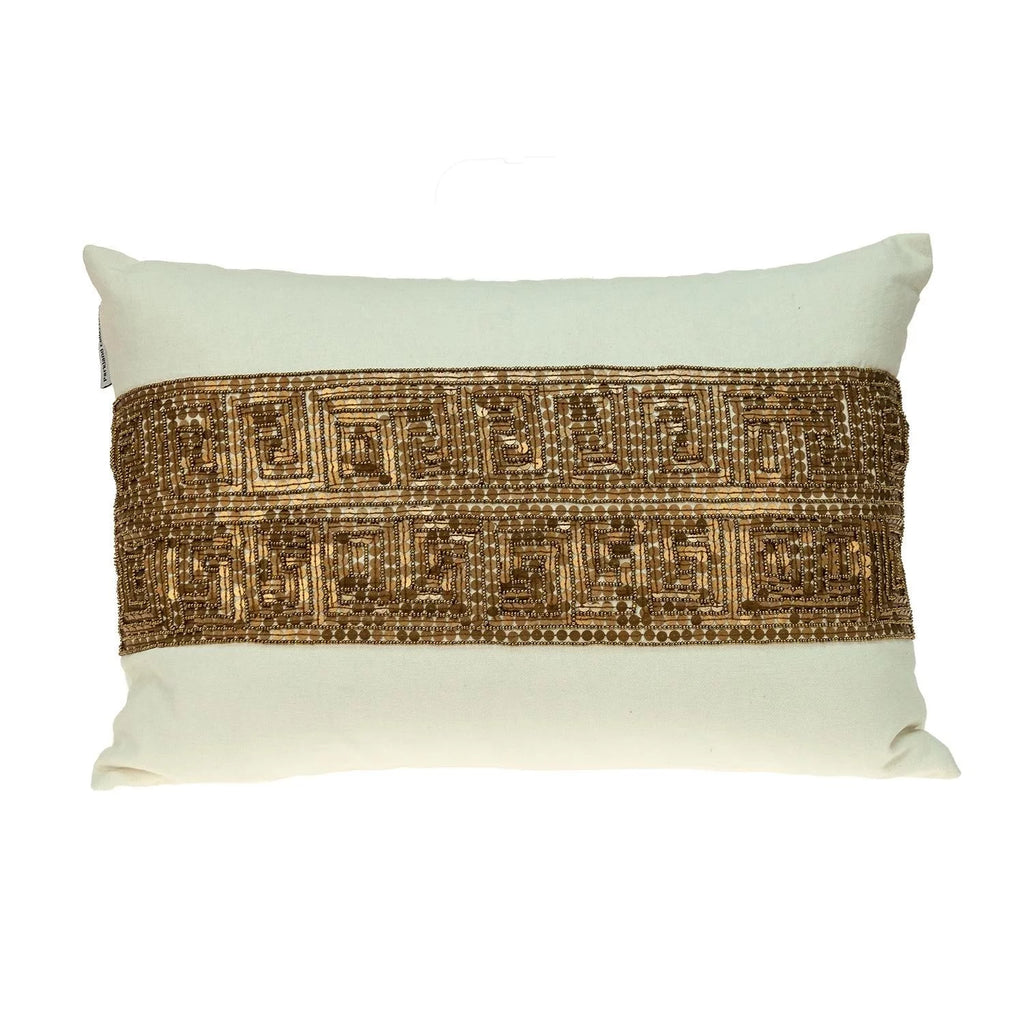 Off White Lumbar Throw Pillow X54235