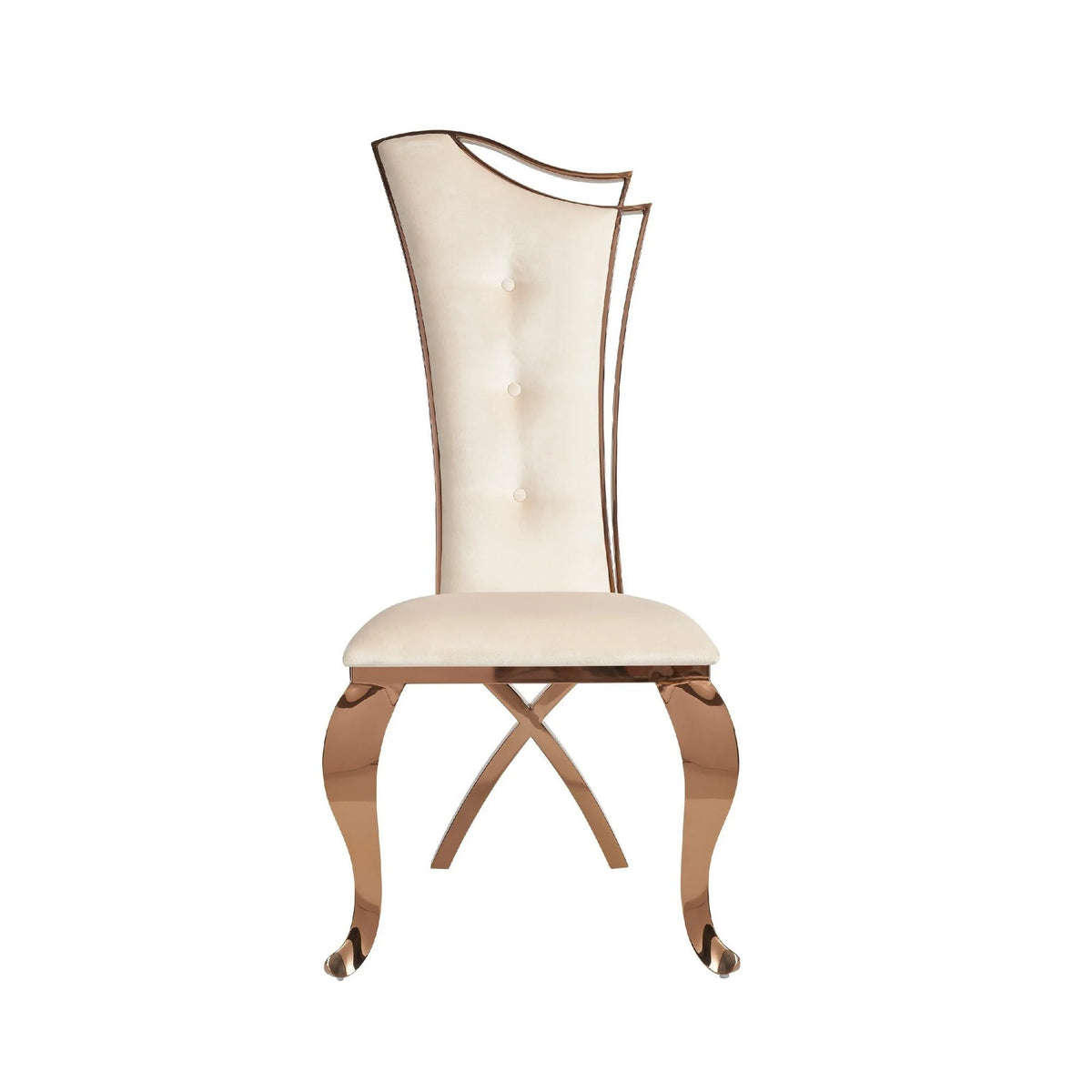 Beige Velour Set of 2 Dining Chair M616439