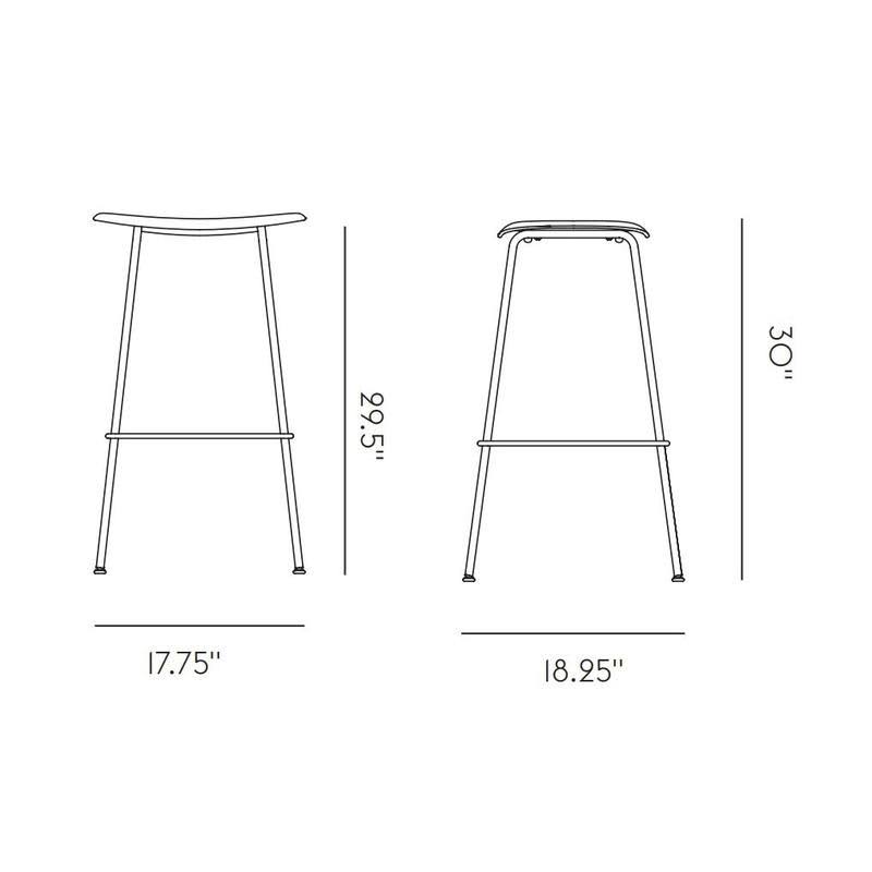 Black Fiber Bar Stool U659