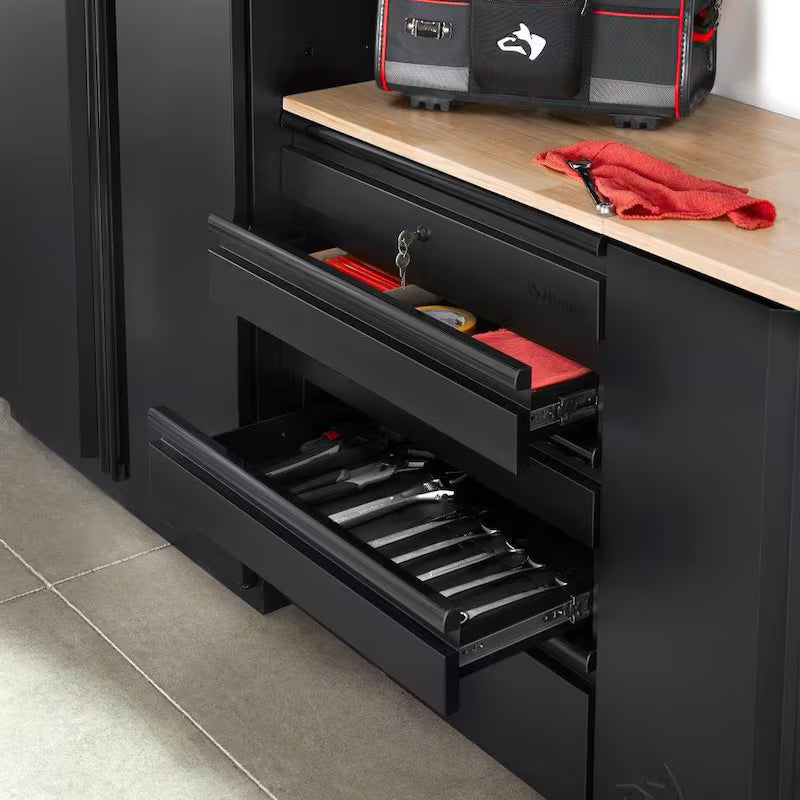Heavy Duty Welded Steel Garage Storage System in Black Q525