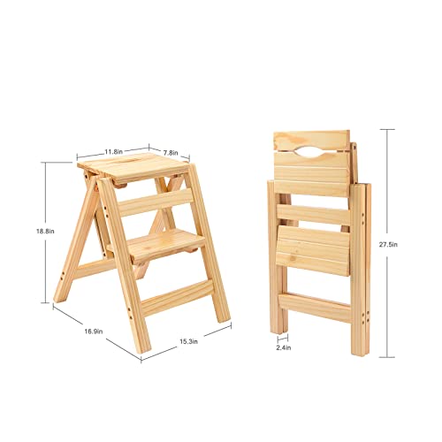 Foldable Wooden Step Stool A11632