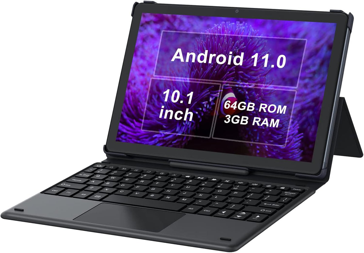 Android 11 Tablet 10.1 inch 2 in 1 Octa-Core 3GB RAM 64GB ROM with Keyboard B507