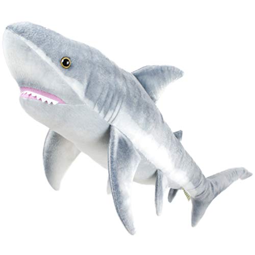 34 Inch Long Great White Stuffed Animal Plush D9000