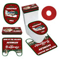 Set of 4 Toilet Seat Cover Sets with Toilet Lid Cover Toilet Seat Cover Rug Tank Cover I594565