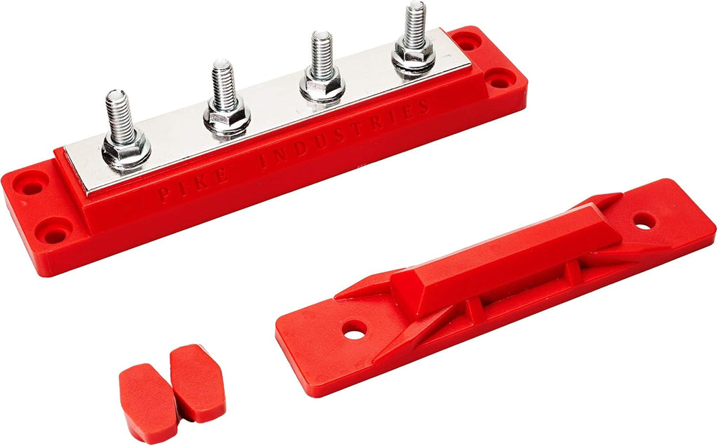 400 Amp Solid Copper Busbar 4 Stud Terminal Block Pack of 2 J60284