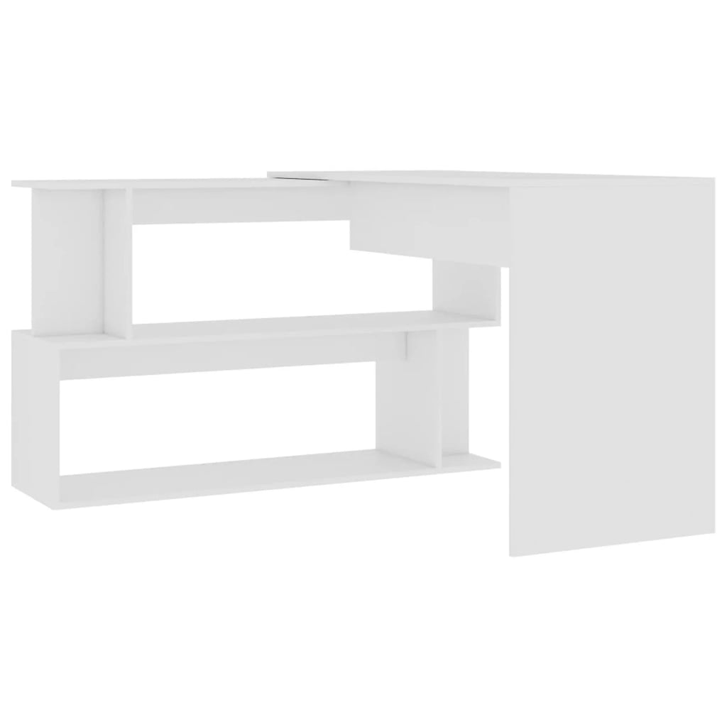 White Engineered Wood Corner Desk O279814
