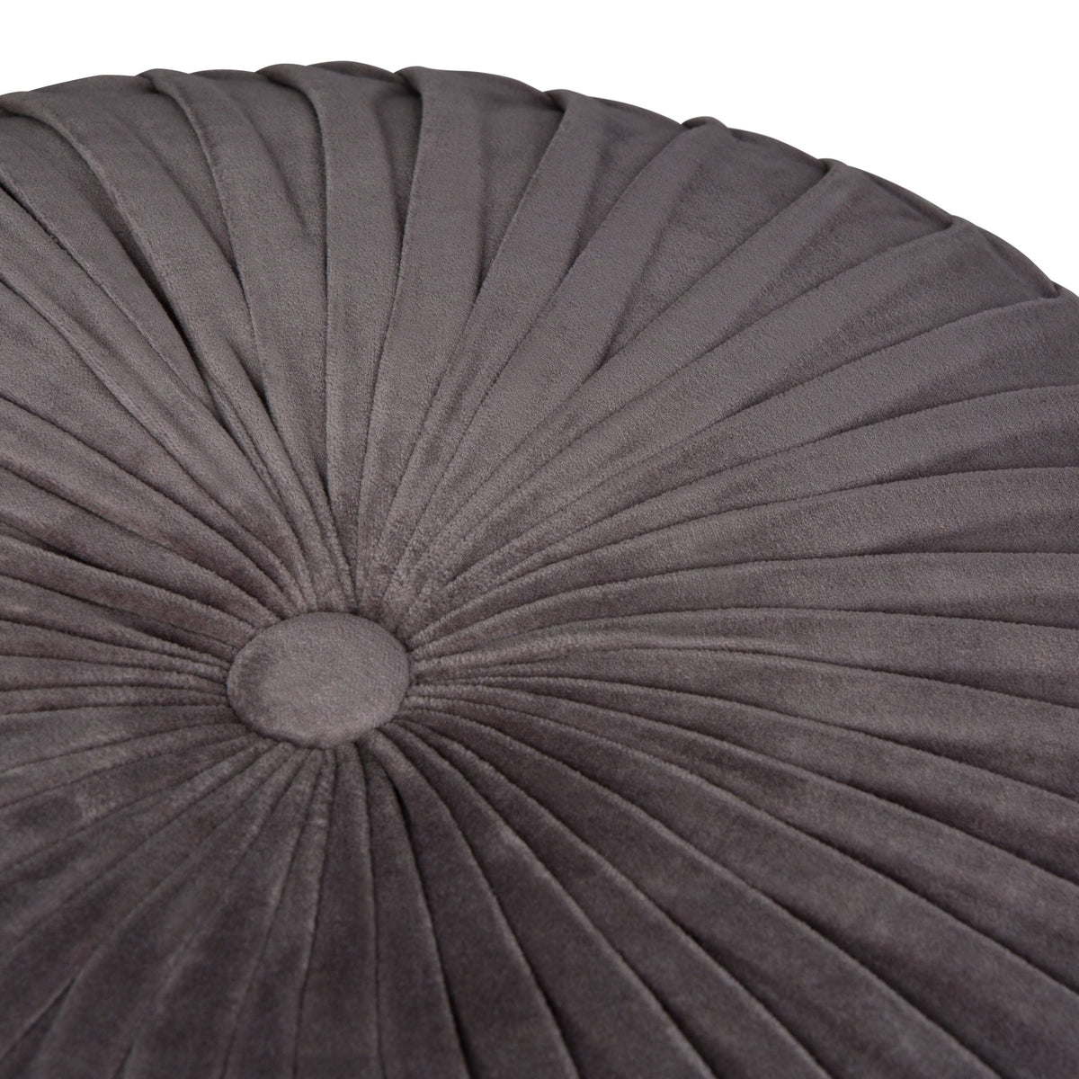 Velvet Round Pouf in Grey Z459108