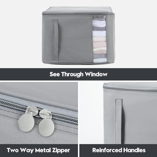 3 Pack Grey 18 Gallon Oxford Fabric Comforter Storage Bags F201