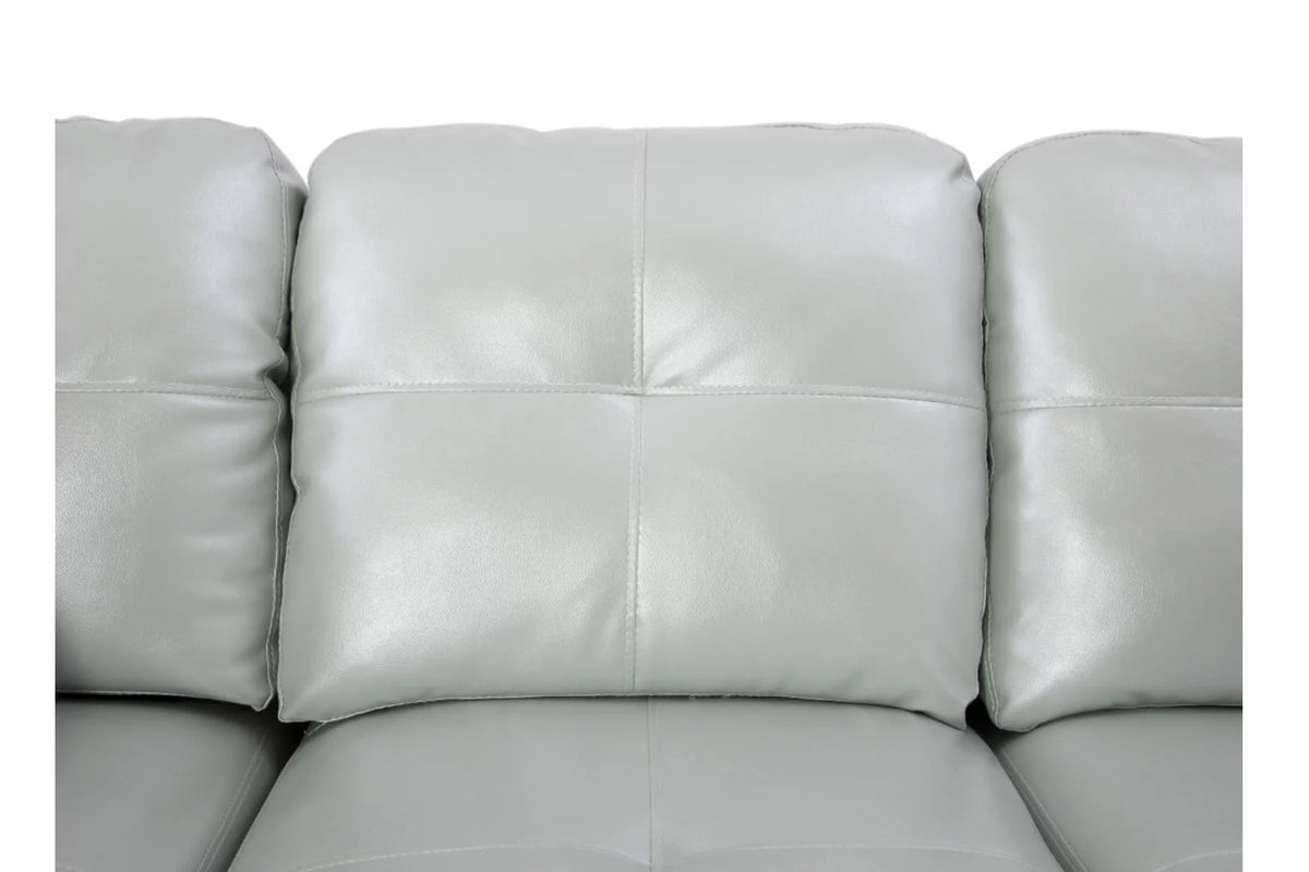 L-Shaped Sectional Sofa Set with Storage Ottoman and Pillows Y662