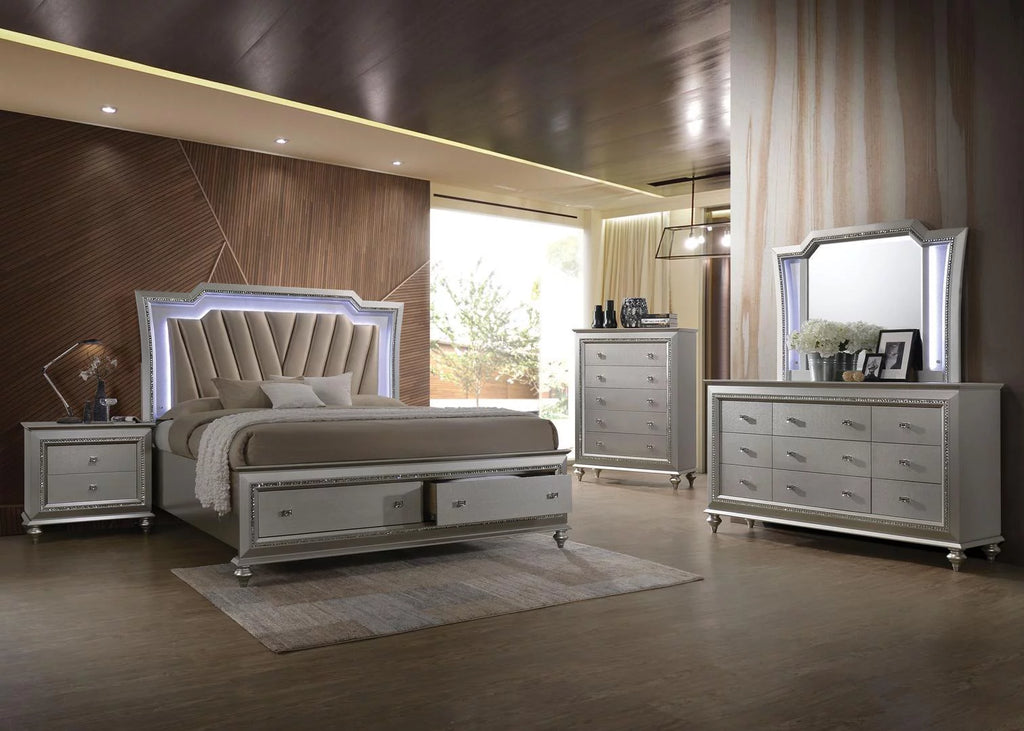 Upholstered Storage Platform Bed Queen P853674