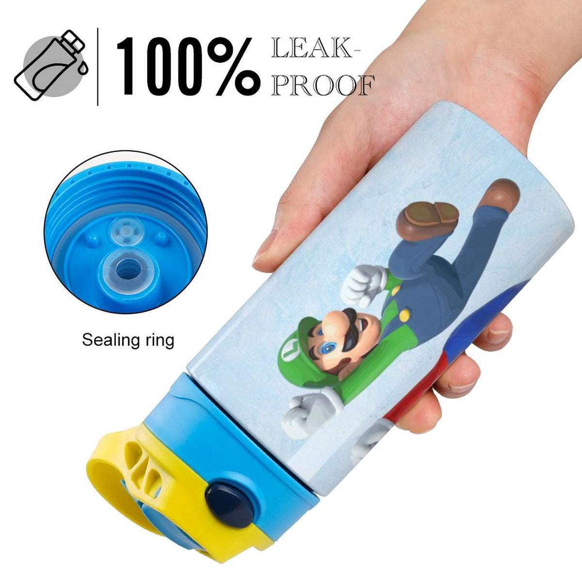 Insulated Stainless Steel Water Bottle with Straw W355