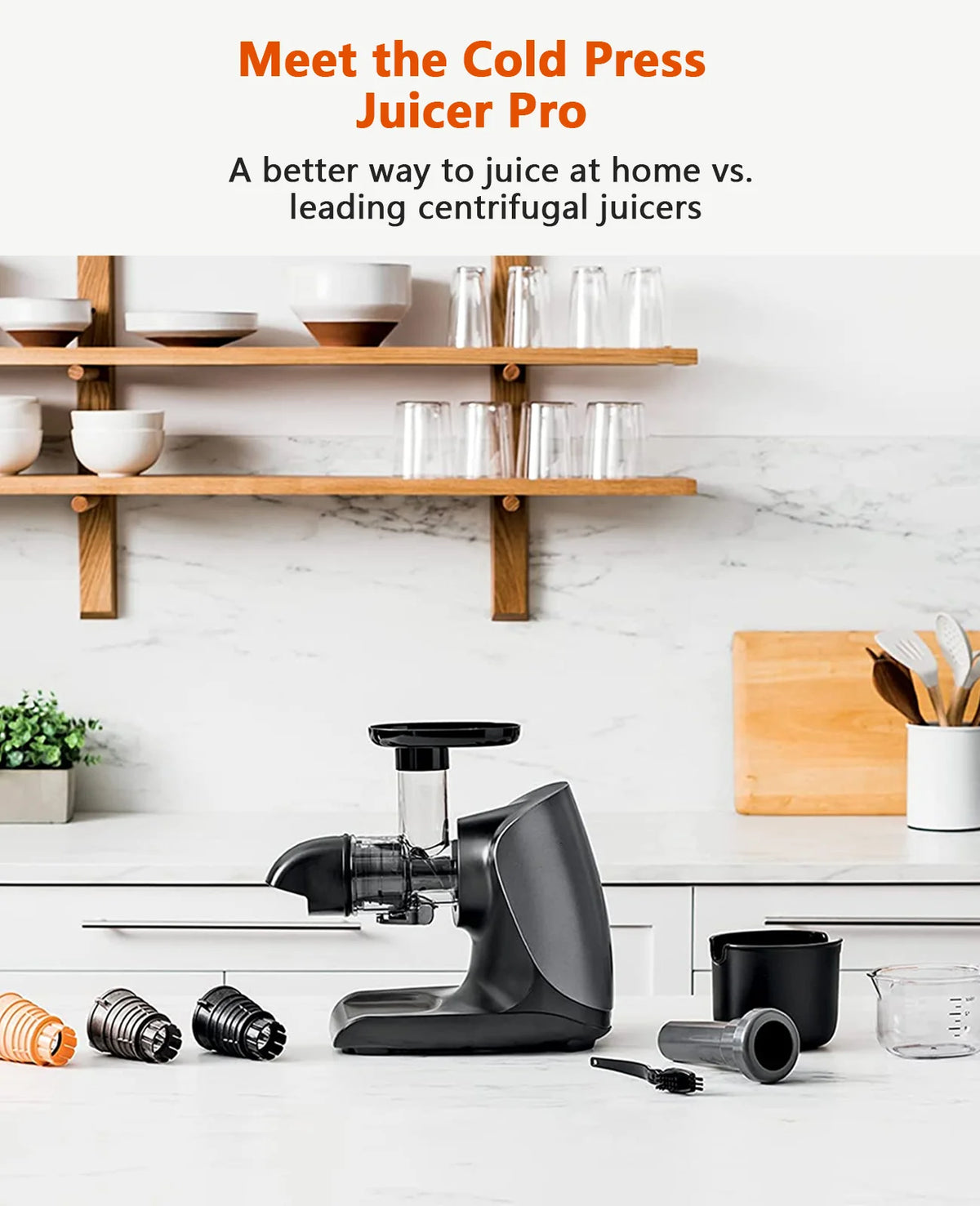 Cold Press Slow Juicer with Total Pulp Control (Black) R3807