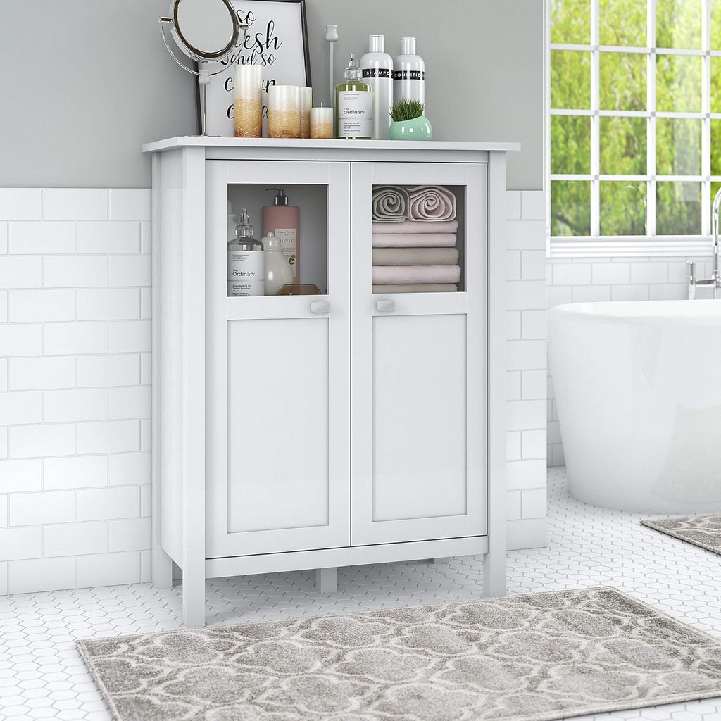 White Bathroom Storage Cabinet Y8534