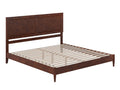 King Solid Wood Low Profile Platform Bed, Walnut A185