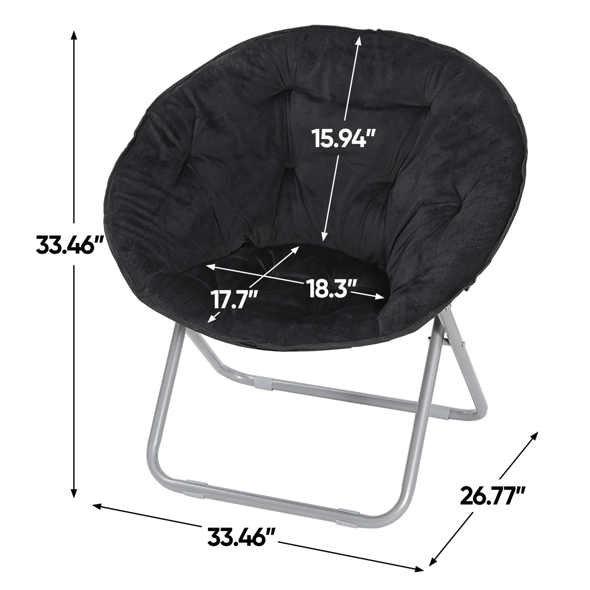 Black Folding Moon Chair E928