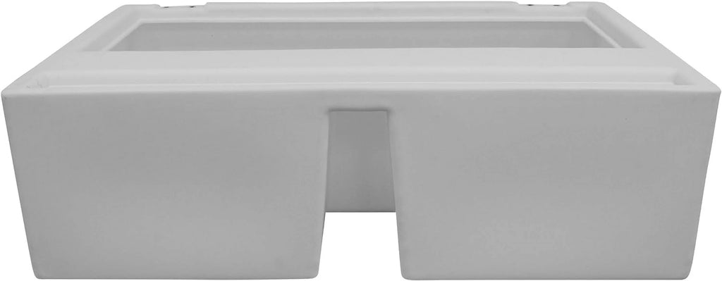 White Pontoon Bench Seat Base F72705
