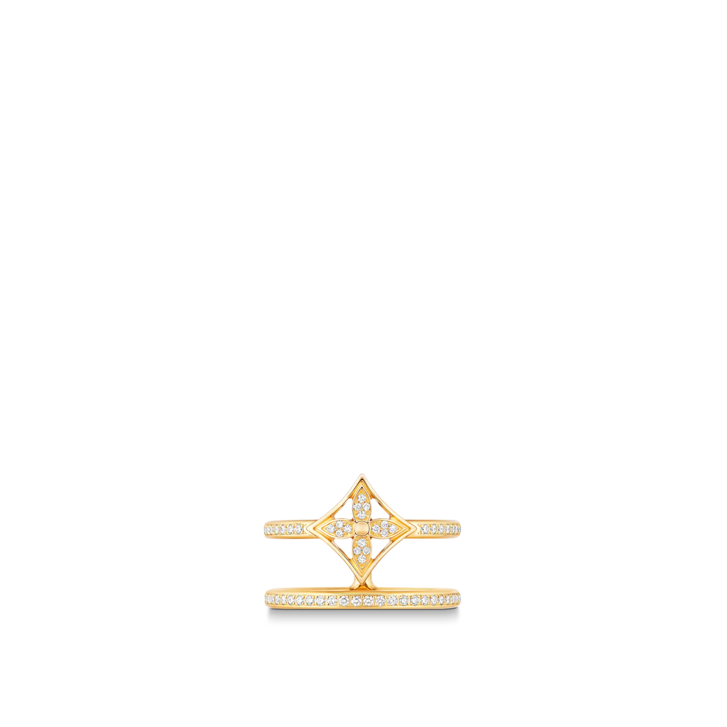Gold and Diamond Double Row Ring H122