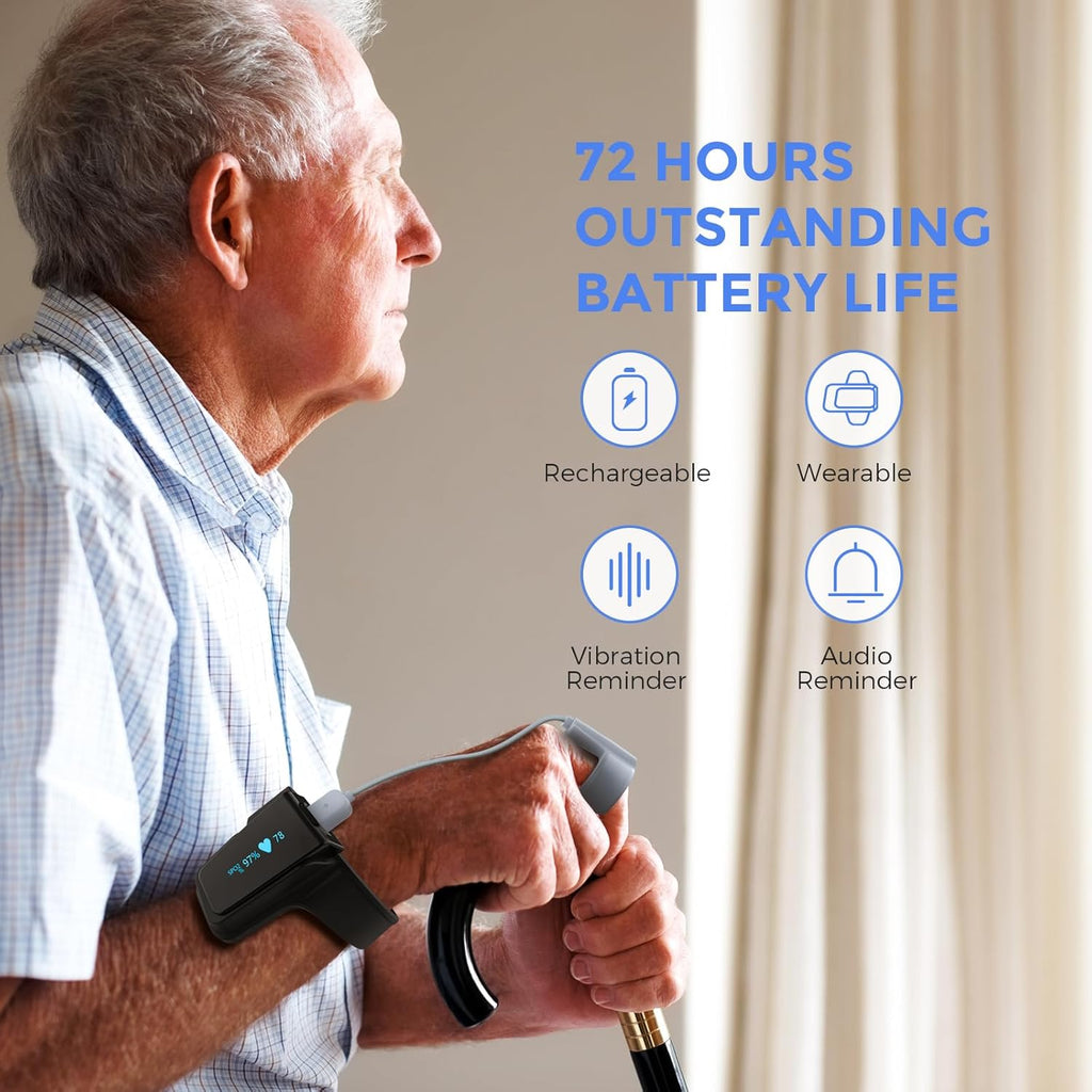 Continuous Wrist Pulse Oximeter with Bluetooth, 72 Hours Endurance Tracking SpO2 and Pulse Rate T706032