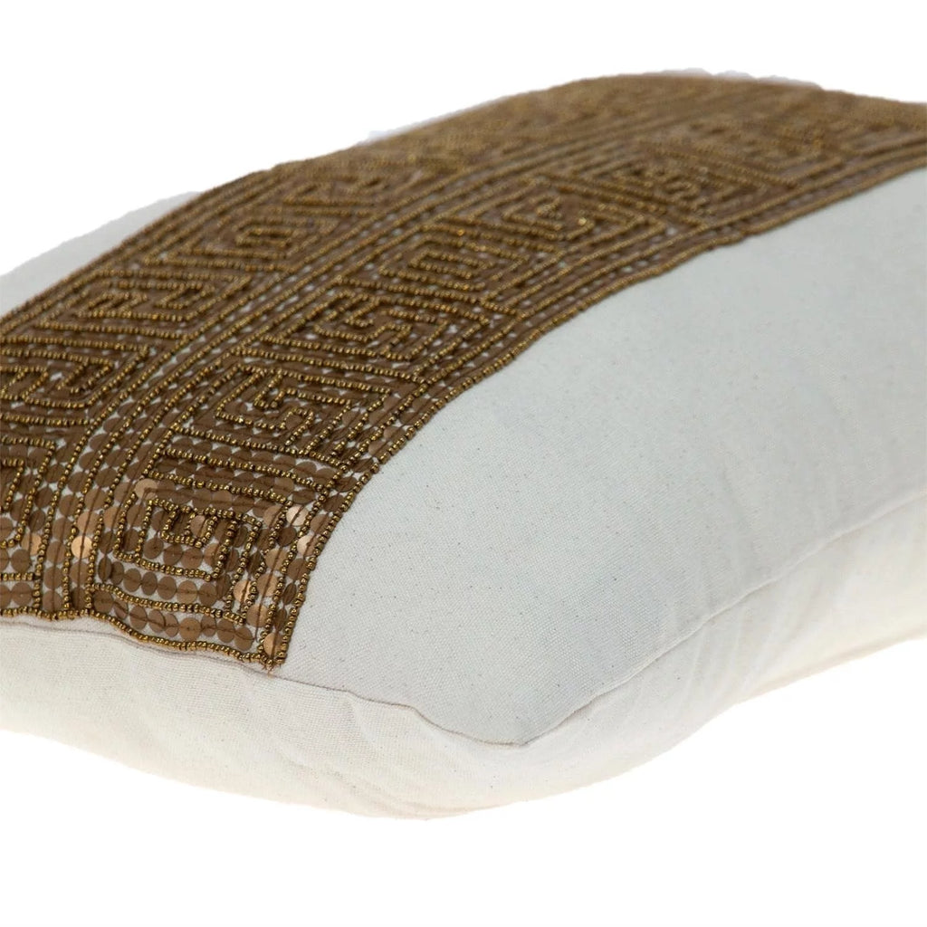 Off White Lumbar Throw Pillow X54235