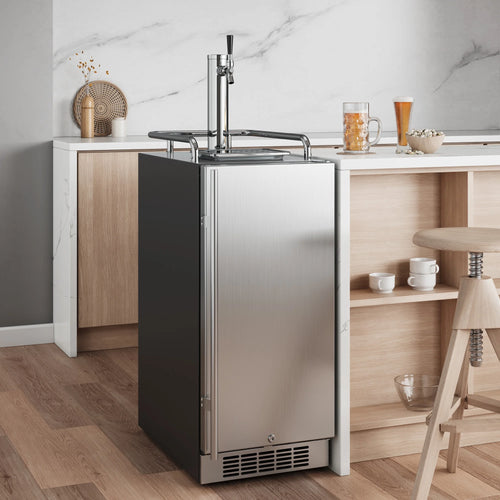 15" Wide 1 Tap Stainless Steel Kegerator X497