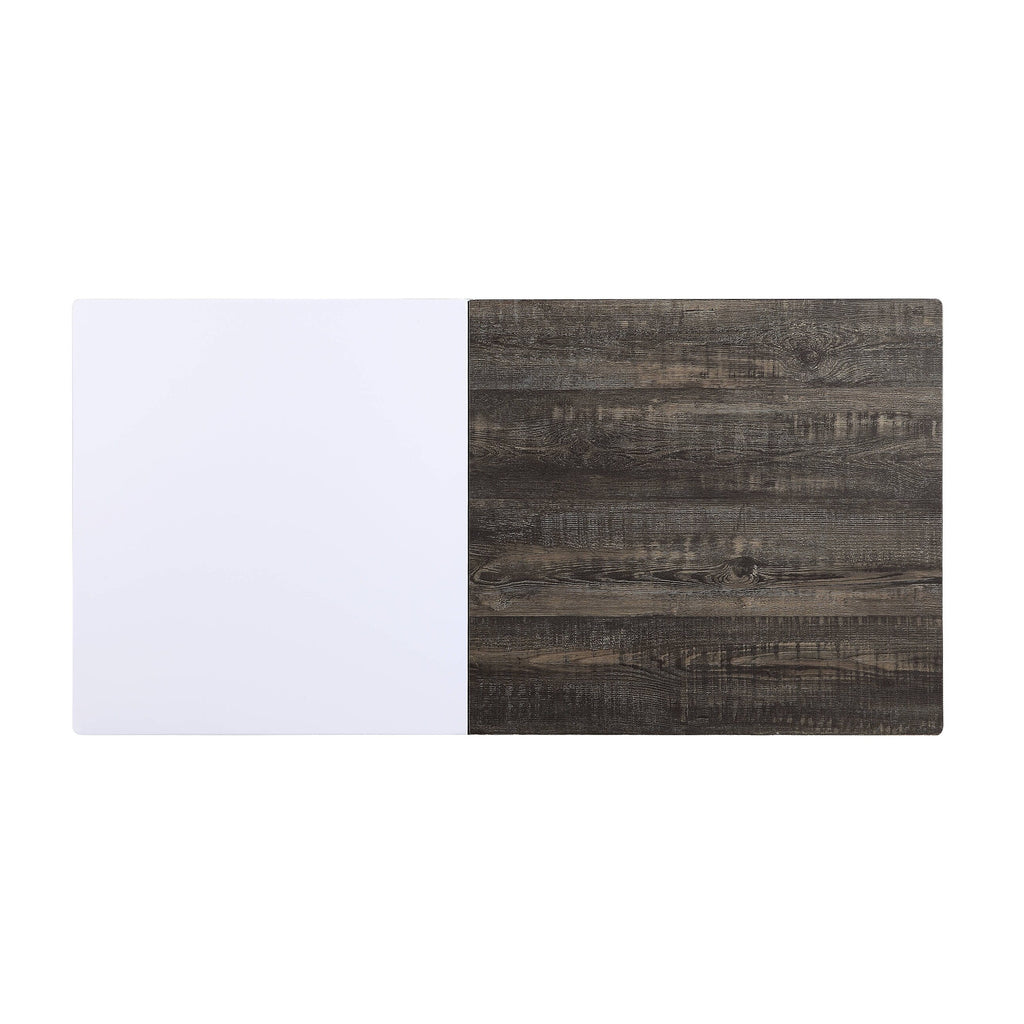 White High Gloss Rustic Oak Coffee Table Q720340