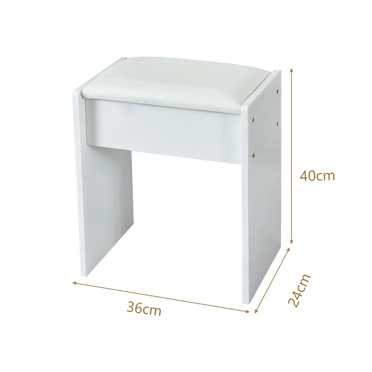 White Vanity Set with Mirror and Lights A2354