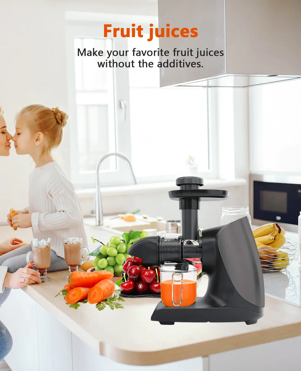 Cold Press Slow Juicer with Total Pulp Control (Black) R3807