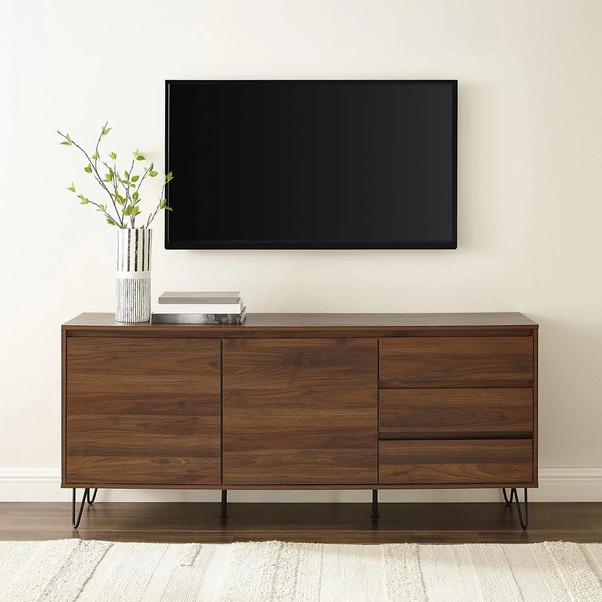 Brown Oak Record Storage Sideboard C8095