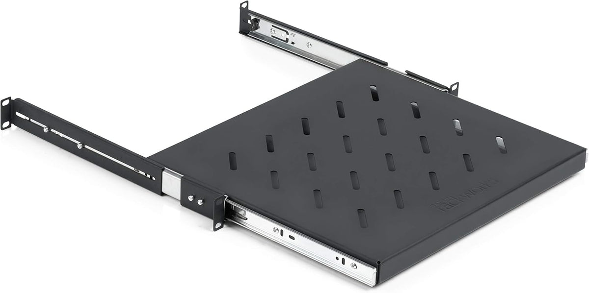 Rack Mountable Accessory Shelf 1U Size 10" Deep Pack of 2 J619534