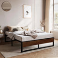 14'' Full Size Metal Platform Bed Frame with Wood Z688