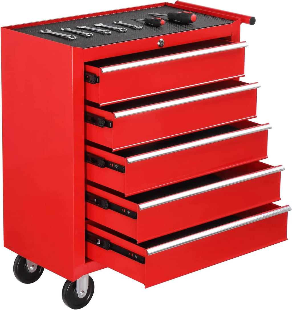 5 Drawer Rolling Tool Chest with Lock & Key C4309