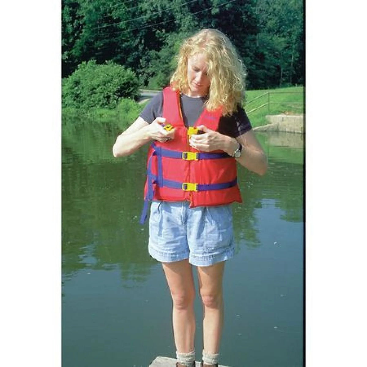 Red Adult Life Jacket Vest Flotation B128958