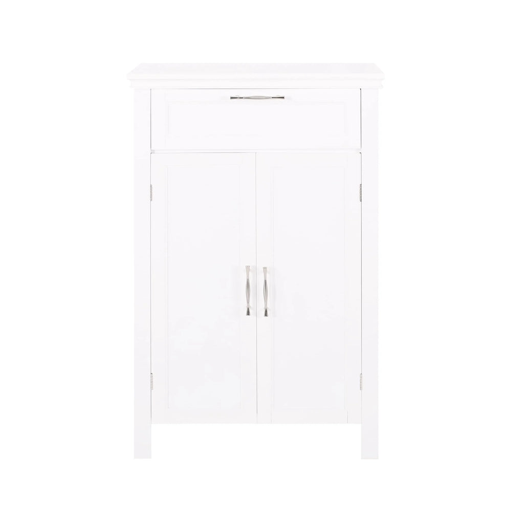Grey Manufactured Wood 2 Door Floor Storage Cabinet with Drawer T3383