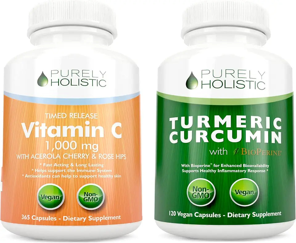 Vitamin C 1000mg Turmeric Curcumin 700mg Capsules Vegan M938895
