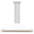 48 Stainless Steel Range Hood with White Matte Shell U964
