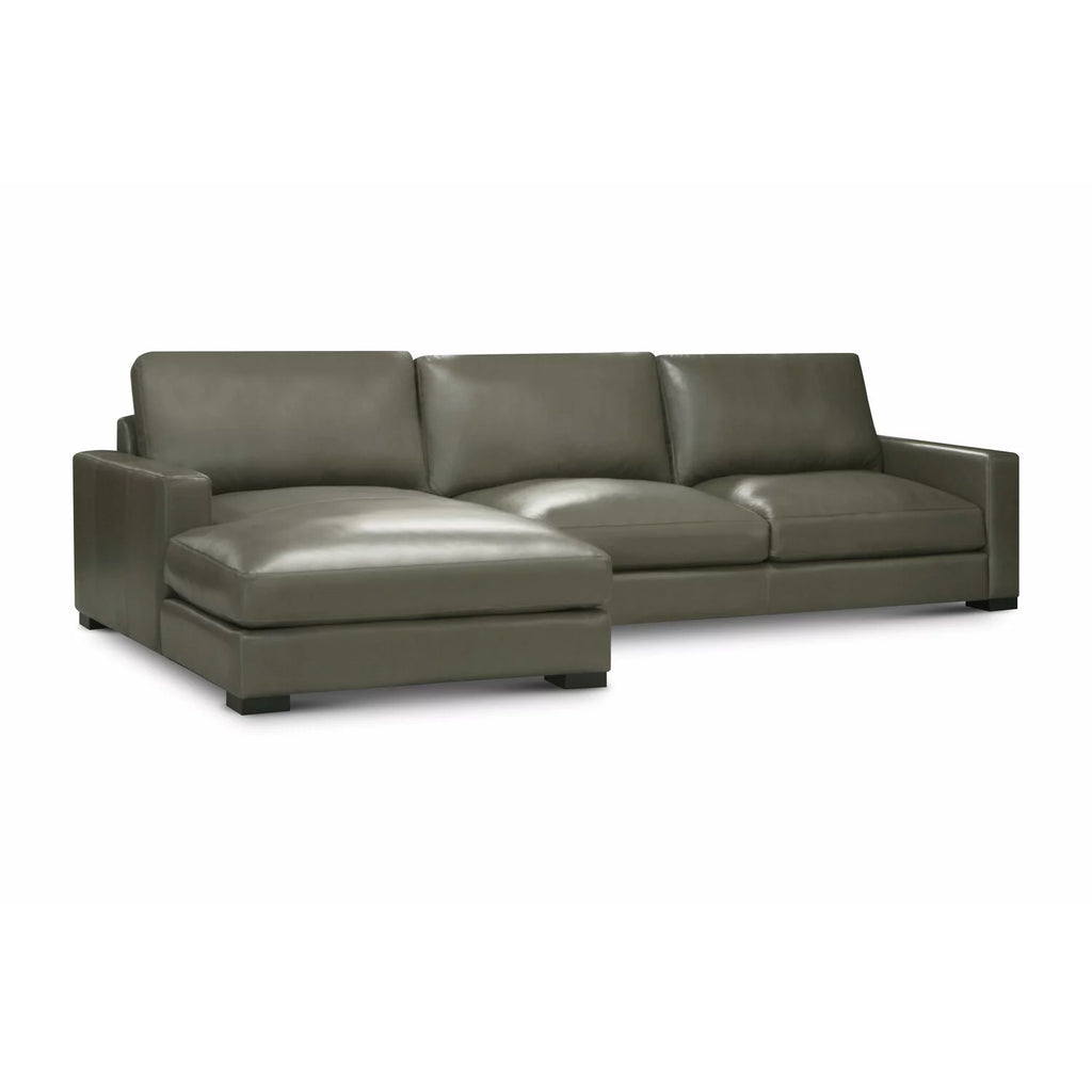 Leather Upholstered Chaise Sectional S7011