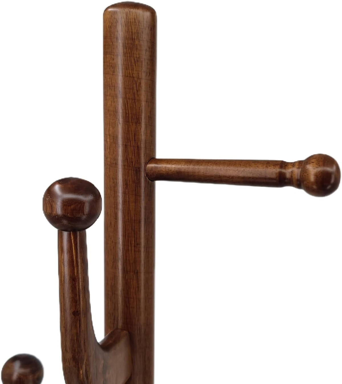 Brown Freestanding Wood Coat Rack L358