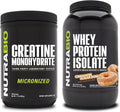 Unflavored Creatine Monohydrate and Cinnamon Sugar Donut Whey Protein Isolate W831042