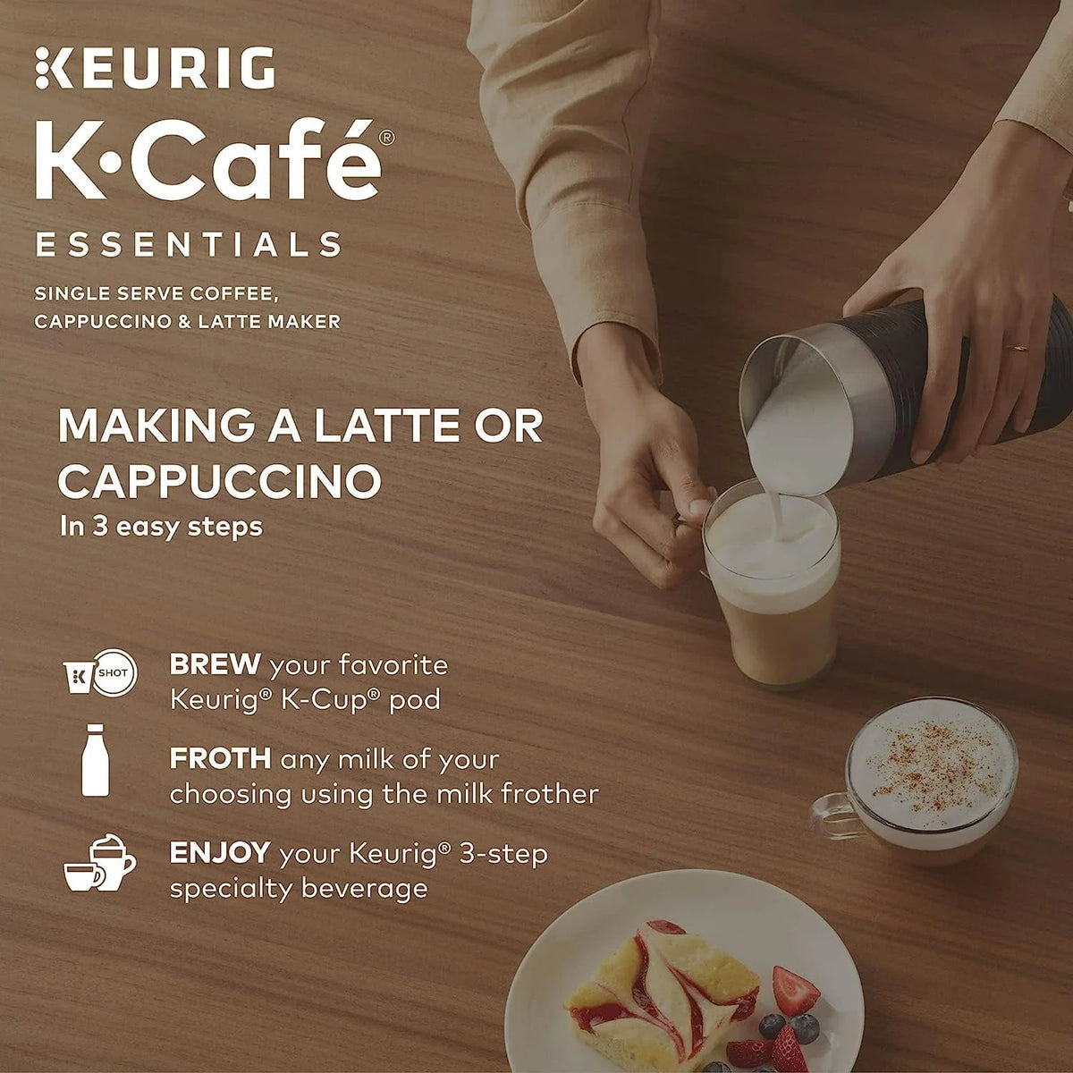 Black Single Serve Coffee, Latte and Cappuccino Maker N8475