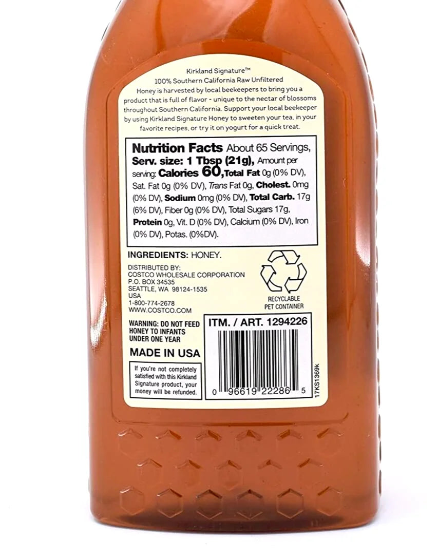 2 Packs Raw Unfiltered Honey 48 oz Each, Total 6 lbs T60116