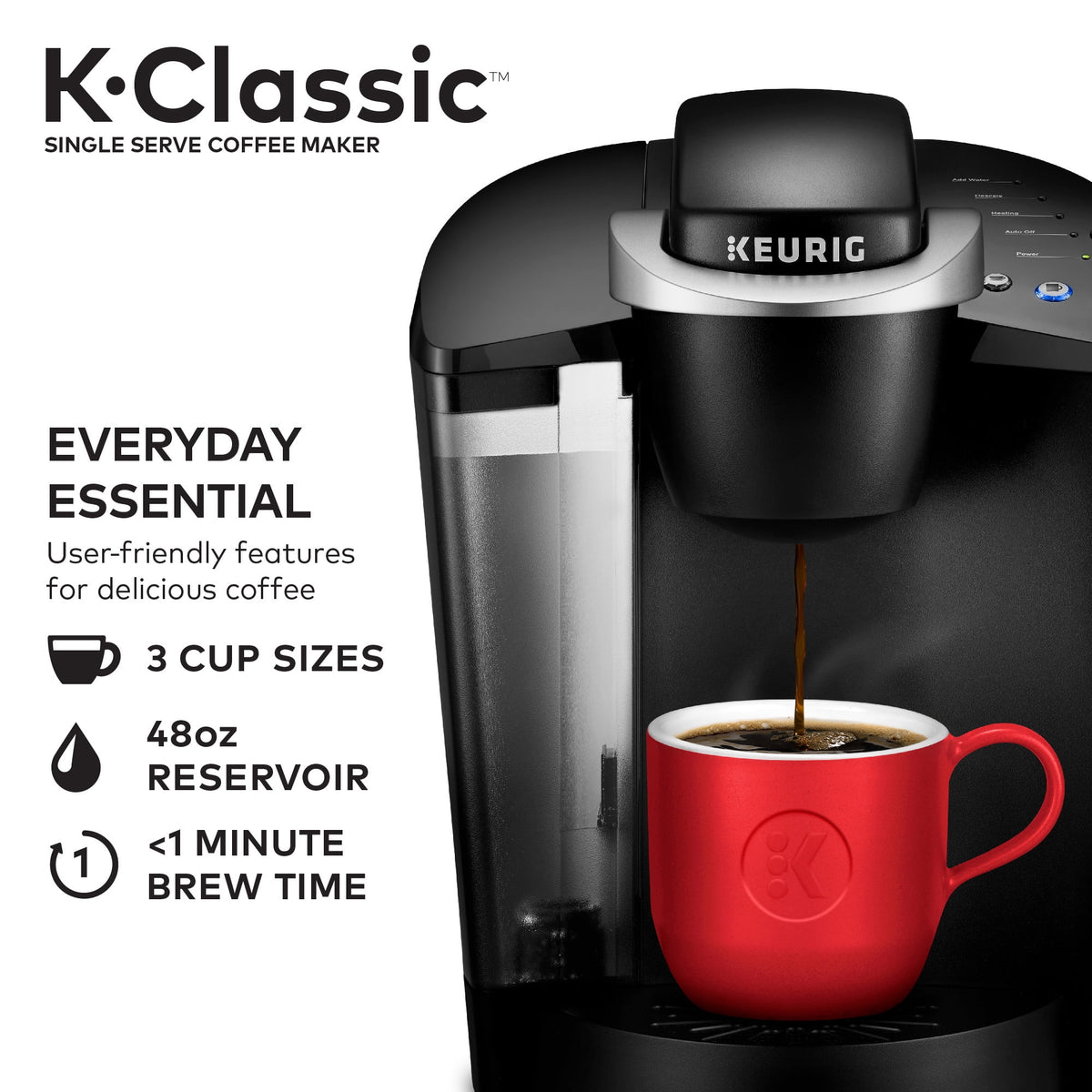 Black Single Serve K-Cup Pod Coffee Maker X5712