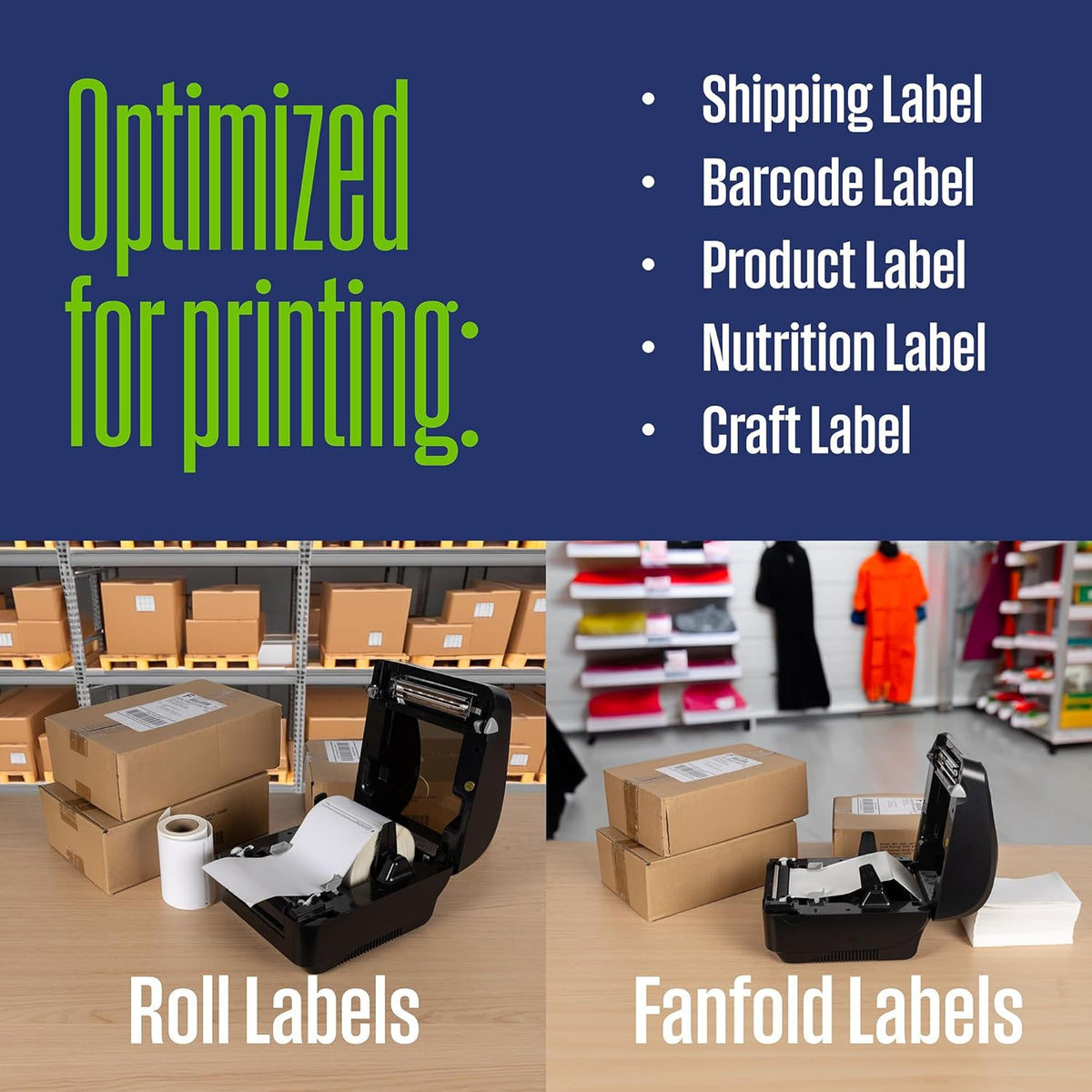 Direct Thermal Label Printer USB, Desktop Label Printer for Packages, includes Sample 4x6 Labels C3093